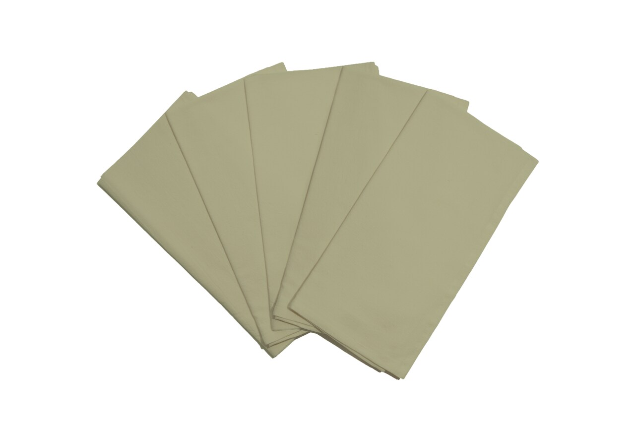 Flour Sack Towels for Embroidery & DIY Crafts, 27"x27" Cotton Tea Towel Blanks, Lint-Free, Pack of 5 or 10 — Multiple Colors